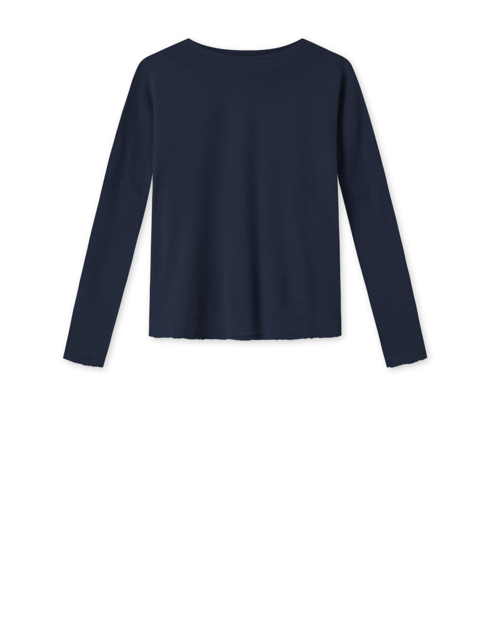 Rummelig merino uld bluse med rund hals 4025 i basis farver