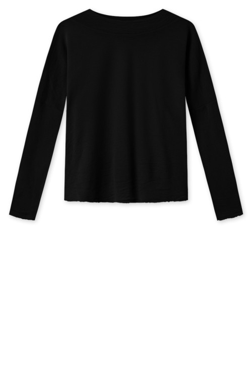 Rummelig merino uld bluse med rund hals 4025 i basis farver