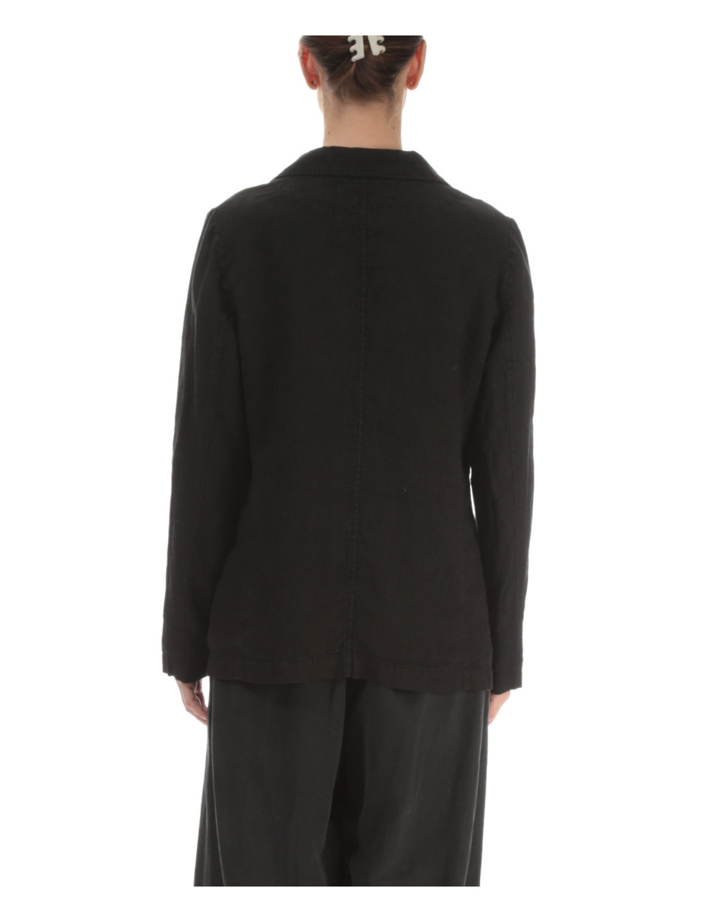 Blazer i 100% hør - antracit