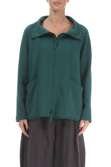 Kort sommer jakke i turkis mos grøn