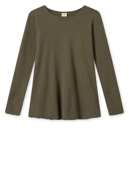 Merino uld bluse med A-facon 4012 i basis farver