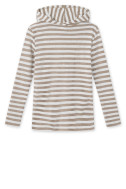 Merino uld bluse med hætte 4021 i striber