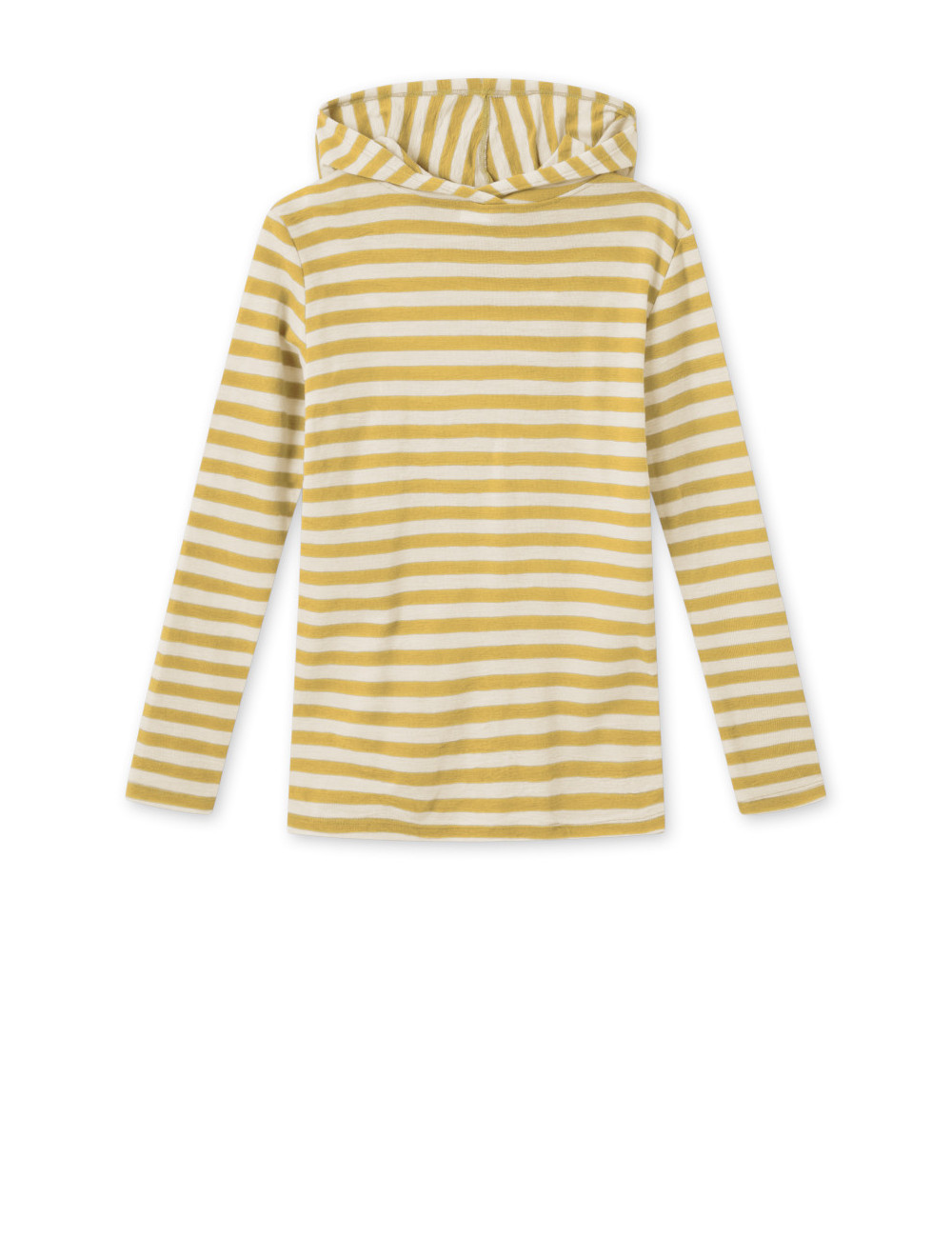 Merino uld bluse med hætte 4021 i striber