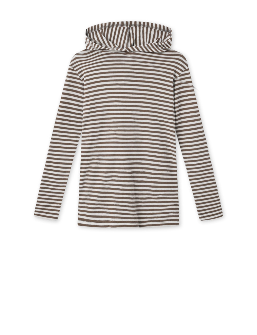 Merino uld bluse med hætte 4021 i striber