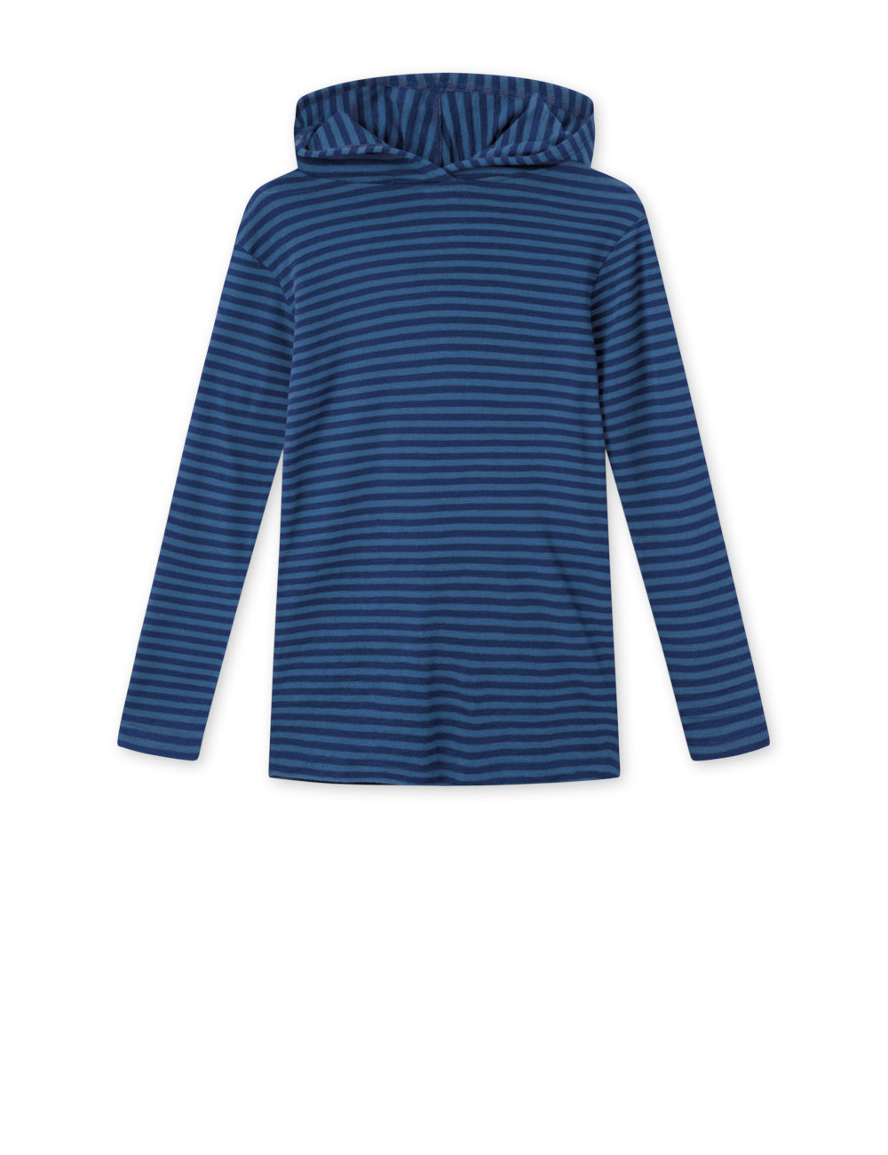 Merino uld bluse med hætte 4021 i striber