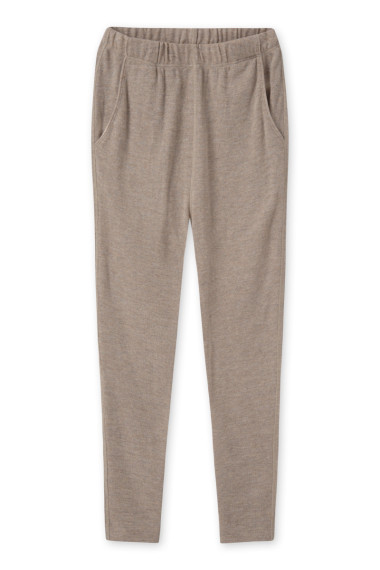 Merino uld bukser fra By Basics i sand farve