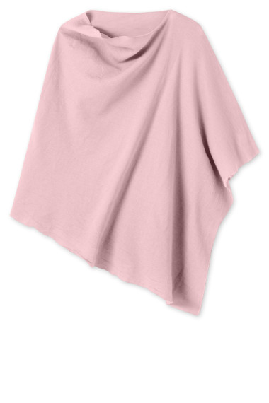 Merino uld poncho fra By Basics i rose