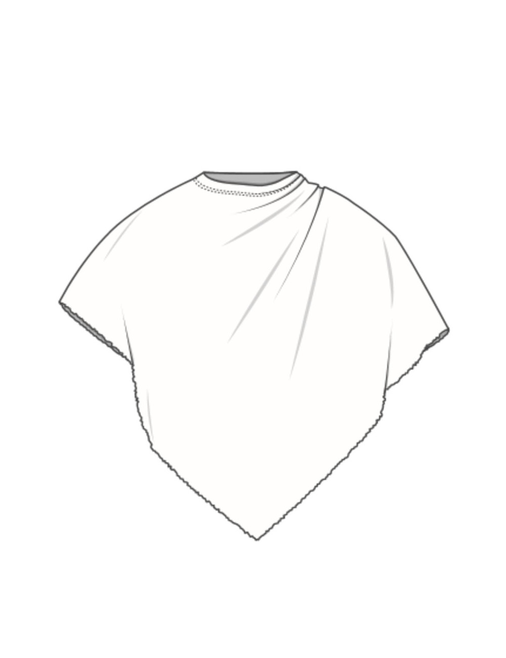 Poncho i merinould 1001 i basis farver