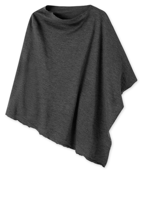Poncho i merinould 1001 i basis farver