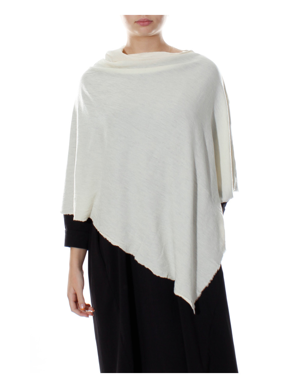 Poncho i merinould 1001 i basis farver