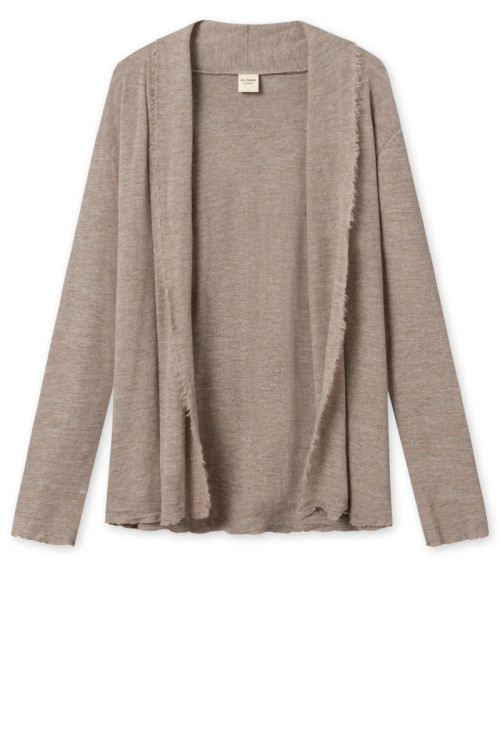 Kort merino uld cardigan 8013 i basis farver