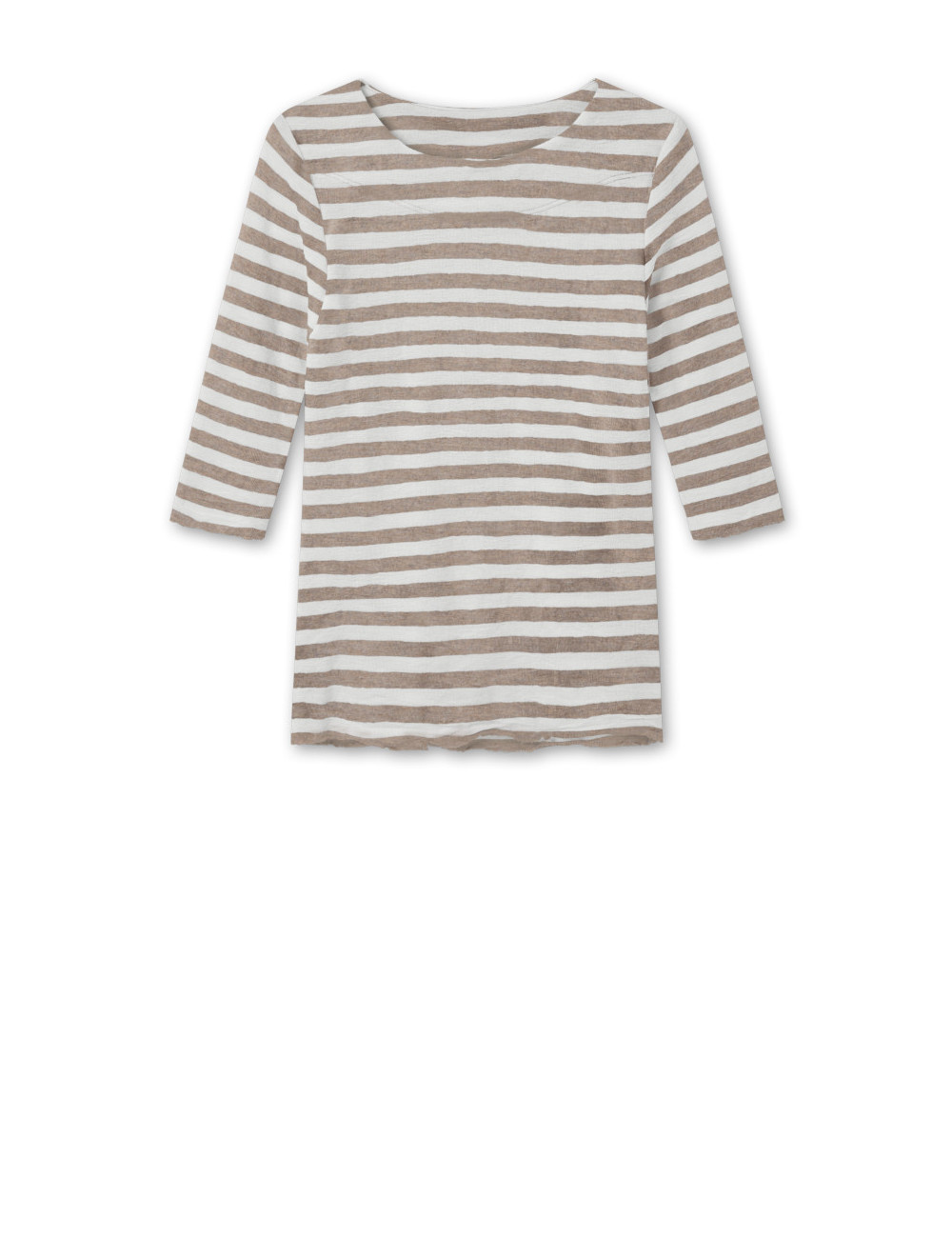 Merino uld bluse med 3/4 ærmer 4041 i striber