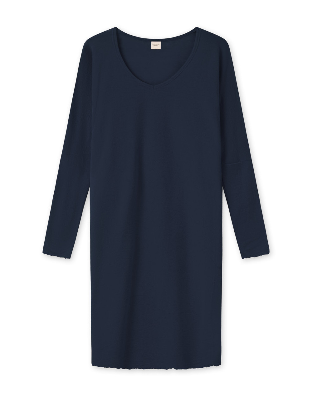 Lang merino uld kjole med v-hals 7018 i basis farver