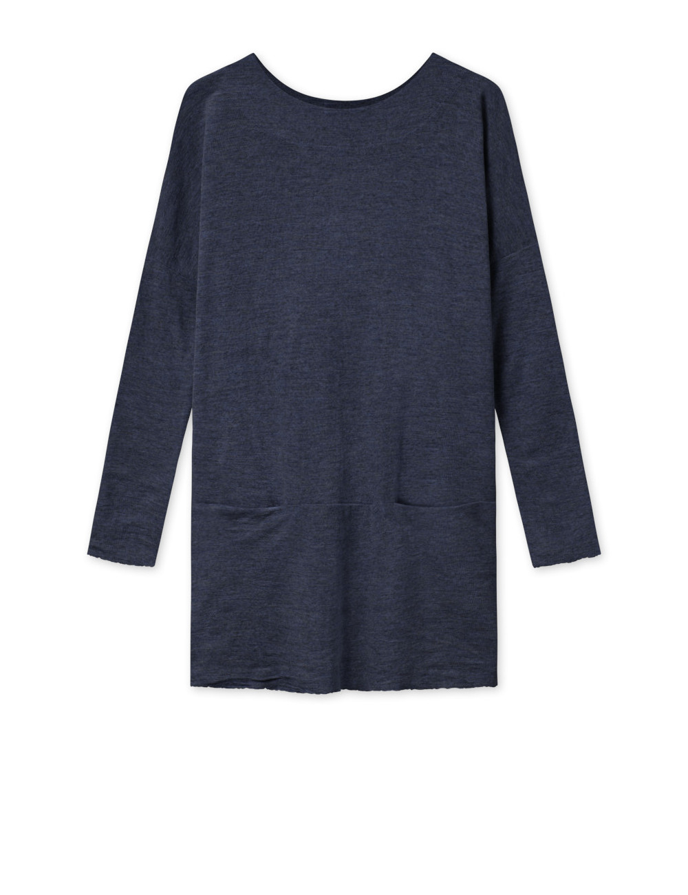 Merino uld tunika med lommer 6019 i basis farver