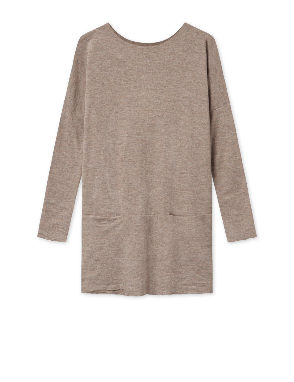 Merino uld tunika med lommer 6019 i basis farver