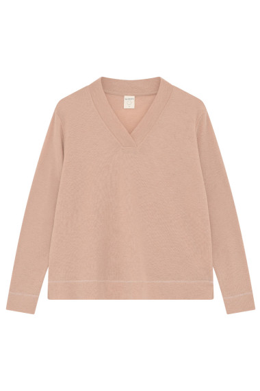Oversize merino uld bluse med v-hals 4067 i farver