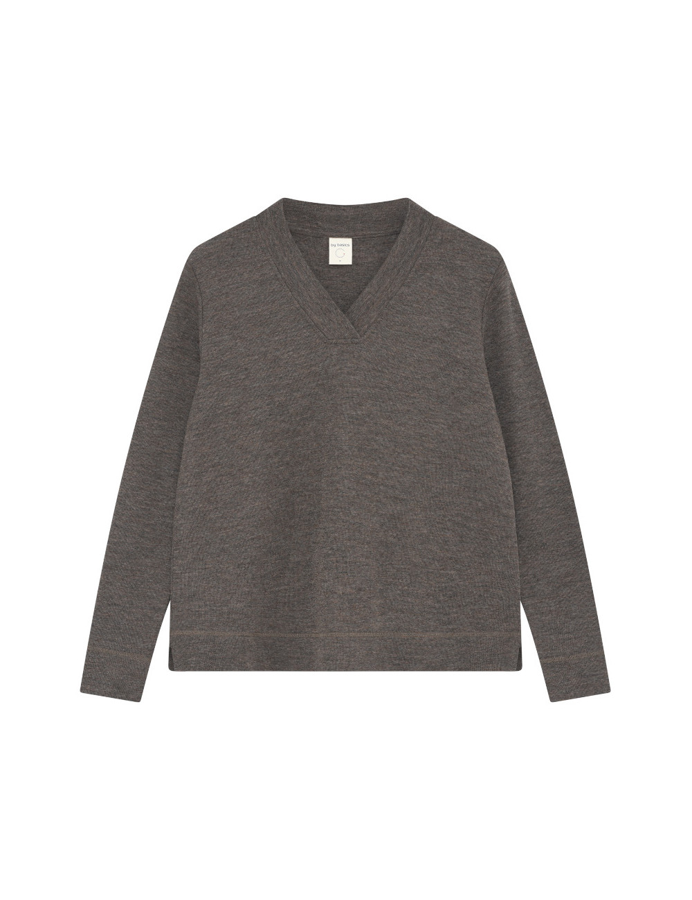 Oversize merino uld bluse med v-hals 4067 i basis farver