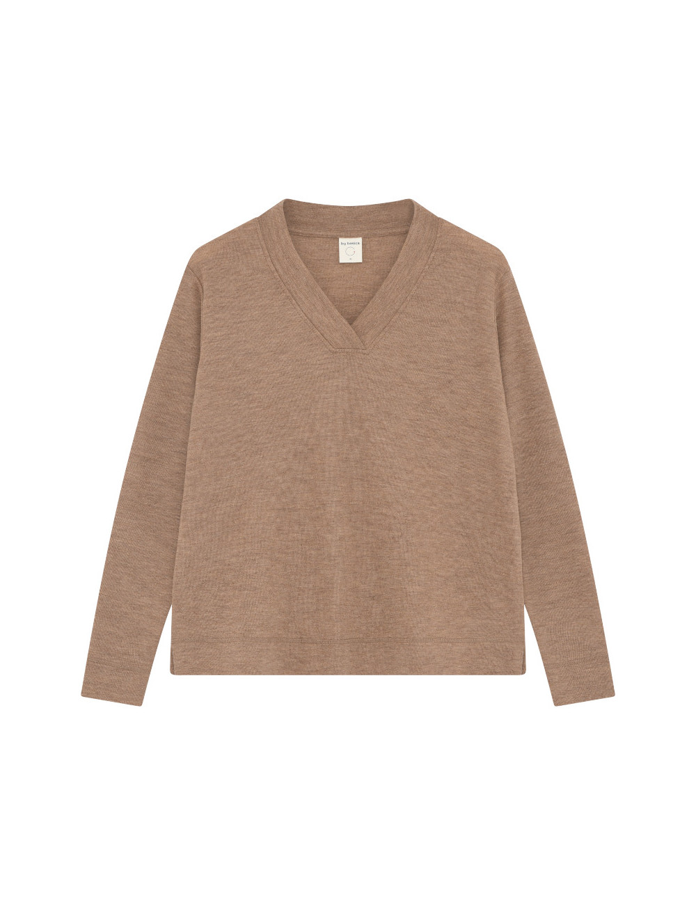 Oversize merino uld bluse med v-hals 4067 i basis farver
