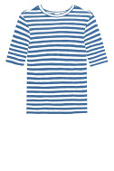 Merino uld T-shirt med 3/4 ærmer 4056 i striber