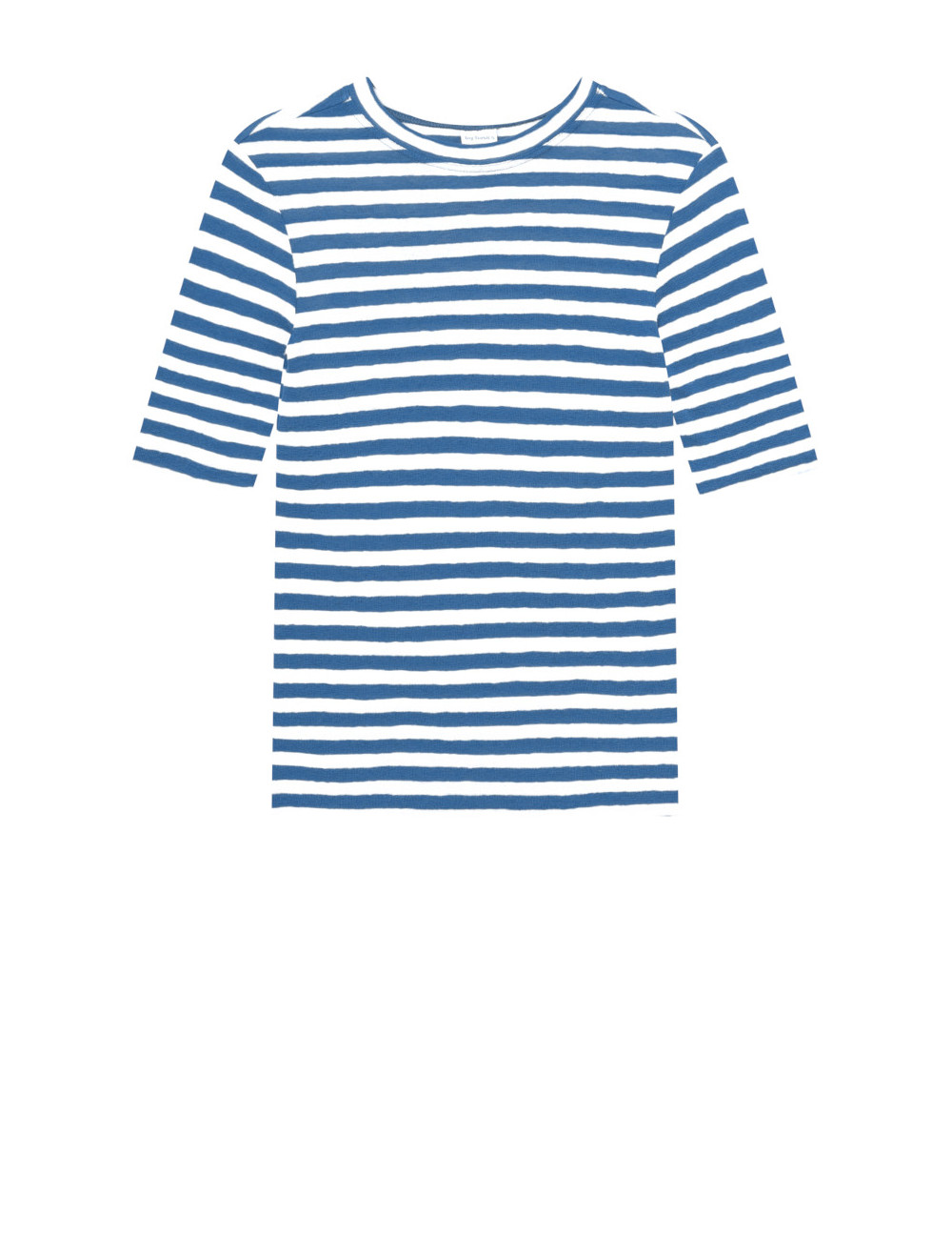 Merino uld T-shirt med 3/4 ærmer 4056 i striber