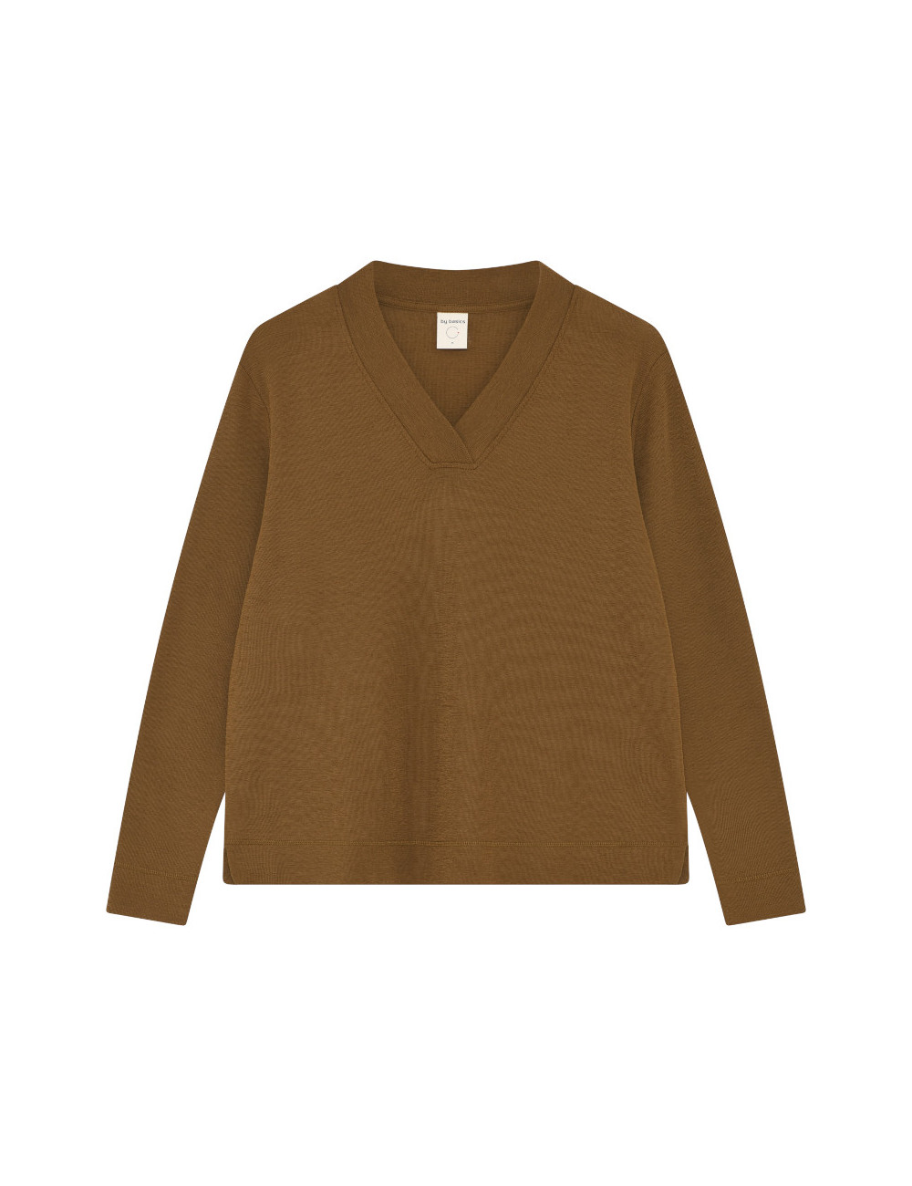 Oversize merino uld bluse med v-hals 4067 i basis farver