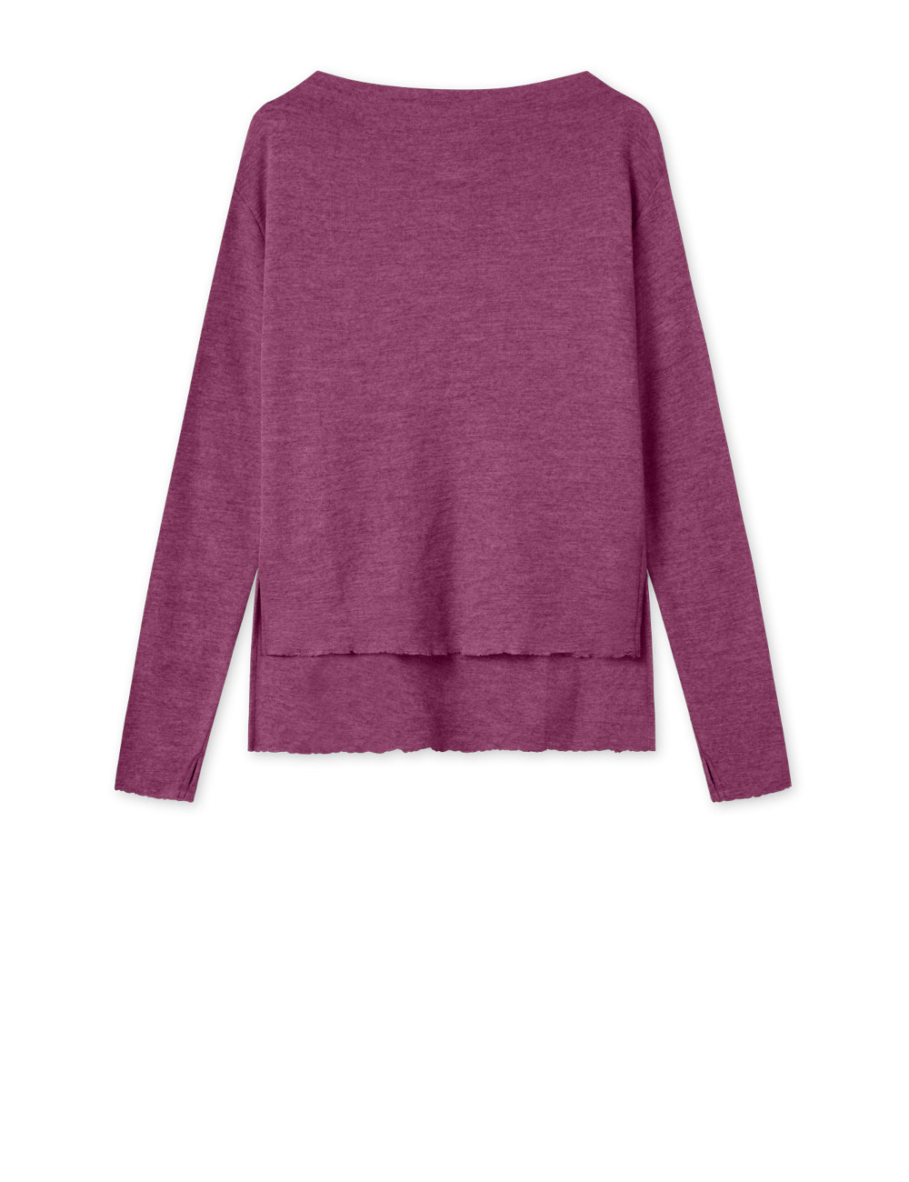 Merino uld bluse med længde forskel 4040 i farver