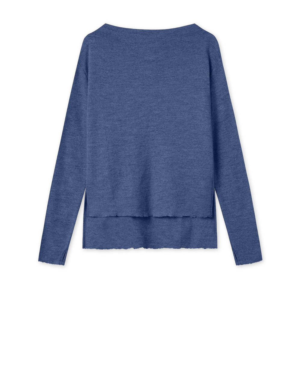 Merino uld bluse med længde forskel 4040 i farver