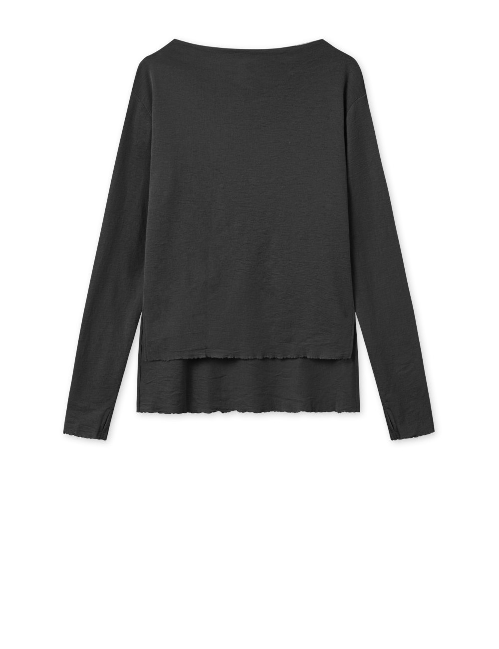 Merino uld bluse med længde forskel 4040 i basis farver