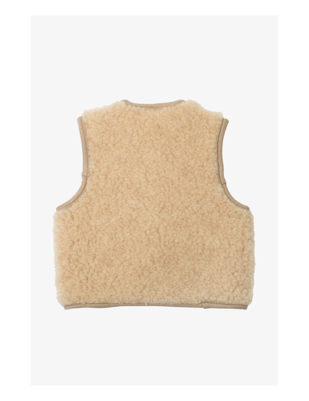 Bamset børne vest i merino uld
