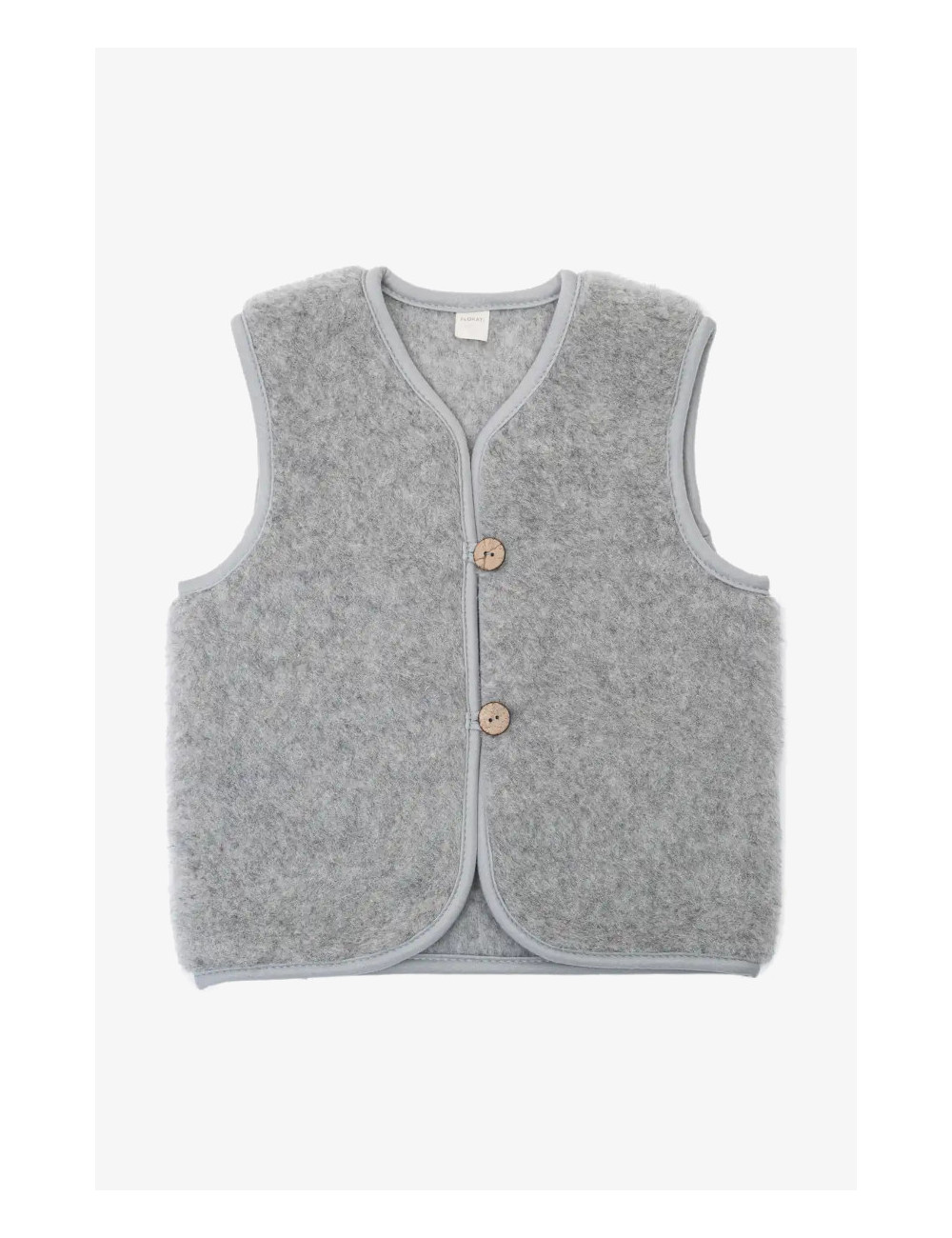 Bamset børne vest i merino uld