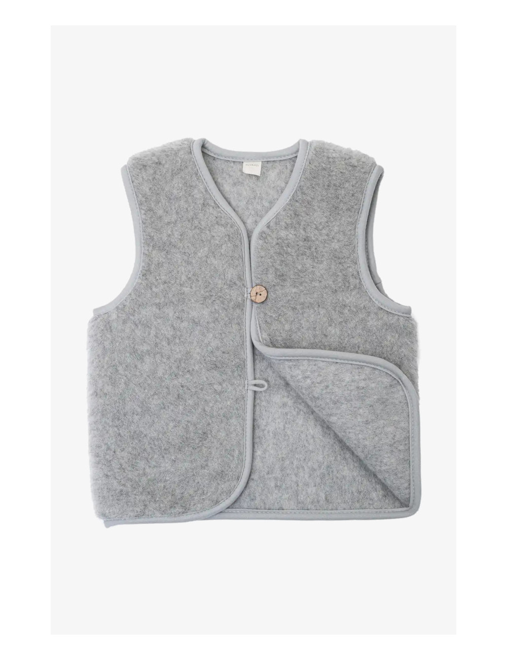 Bamset børne vest i merino uld