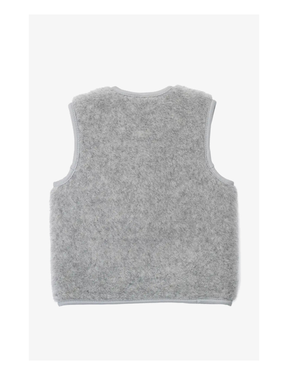 Bamset børne vest i merino uld