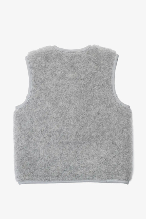 Bamset børne vest i merino uld