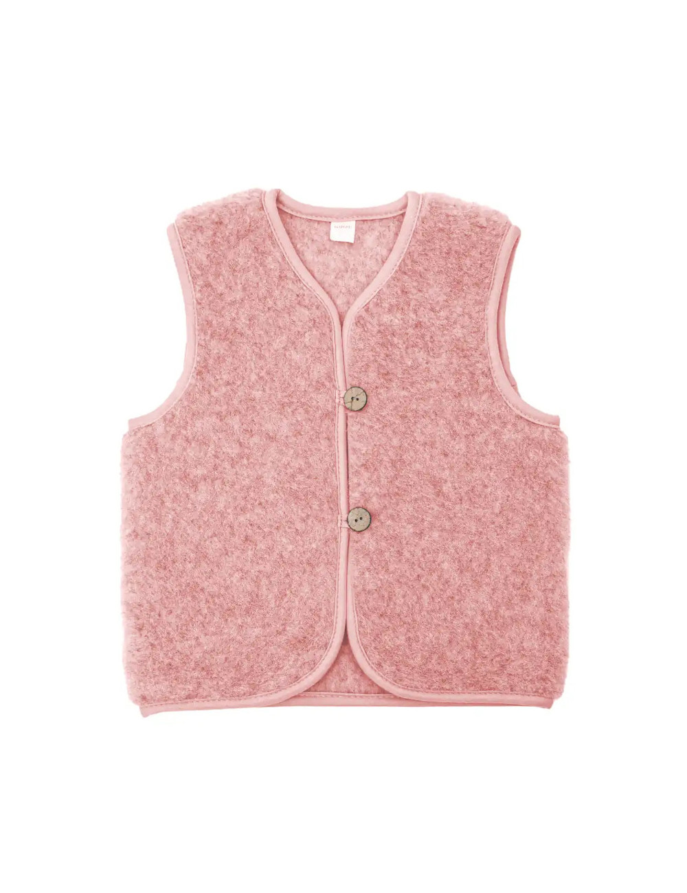 Bamset børne vest i merino uld