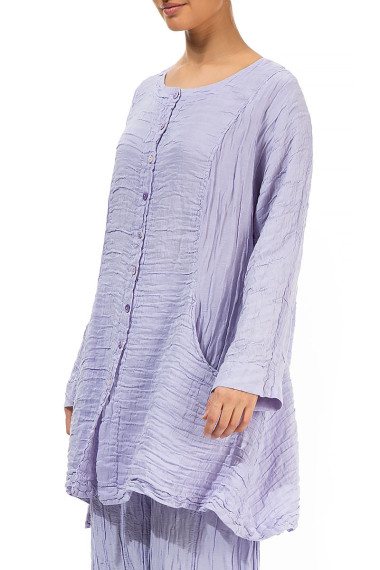 Silke-hør cardigan i tulipan-facon