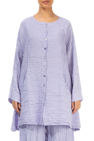 Silke-hør cardigan i tulipan-facon