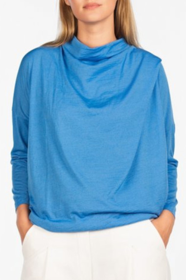 Tynd uld-silke bluse
