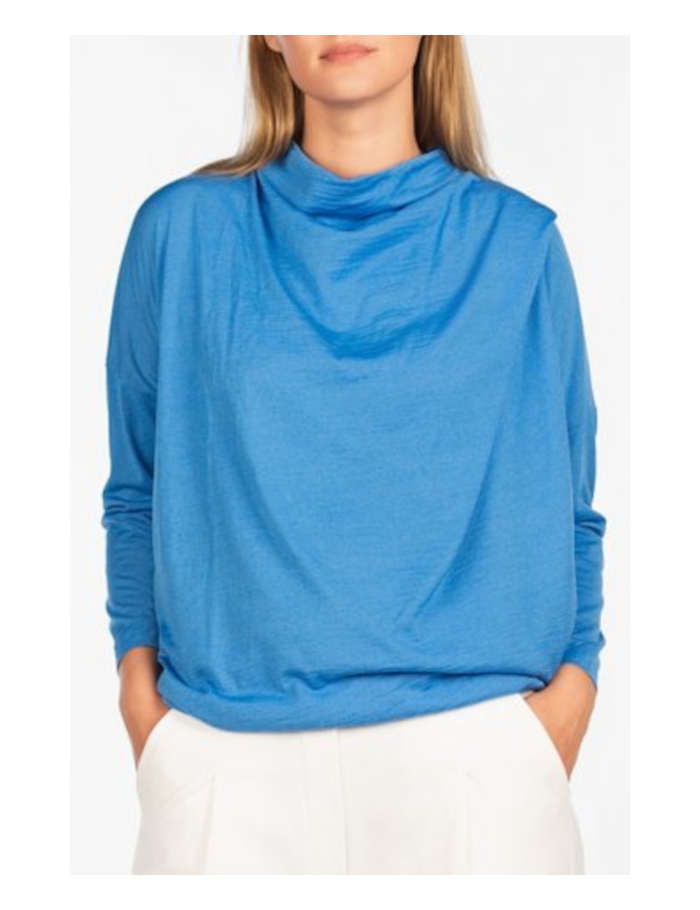 Tynd uld-silke bluse