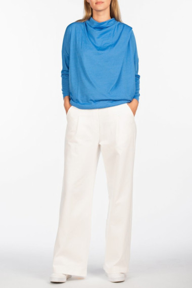 Tynd uld-silke bluse
