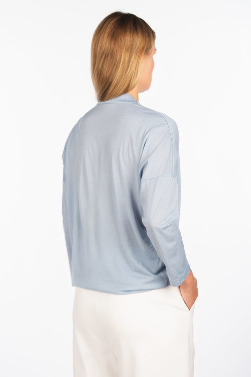 Tynd uld-silke bluse