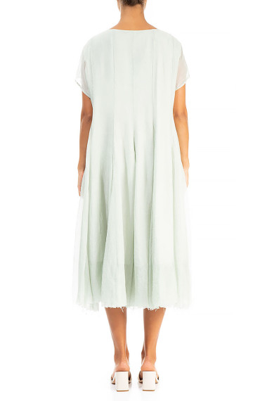 pastel grøn silke kjole fra Grizas