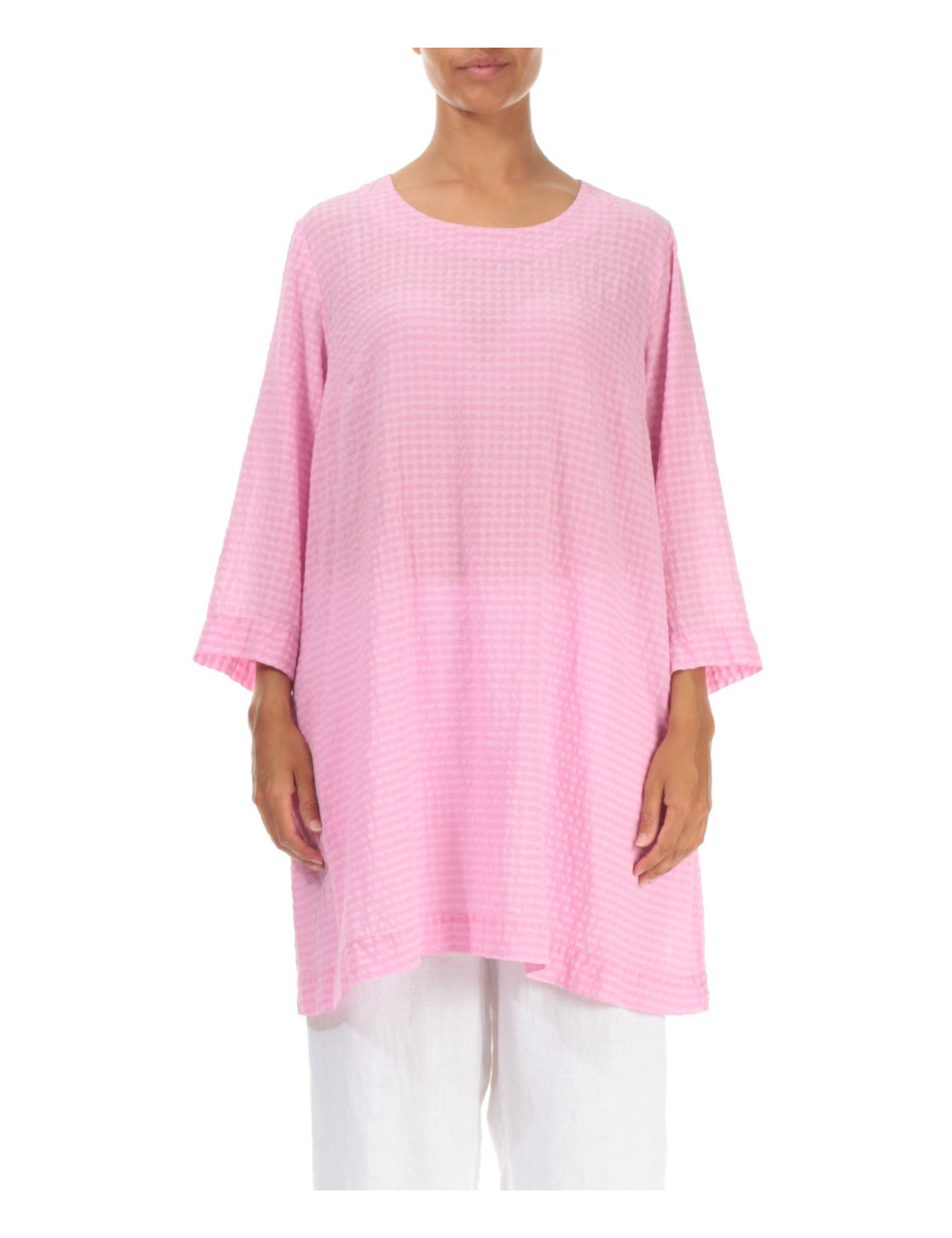 Crepet tunika i silke blanding