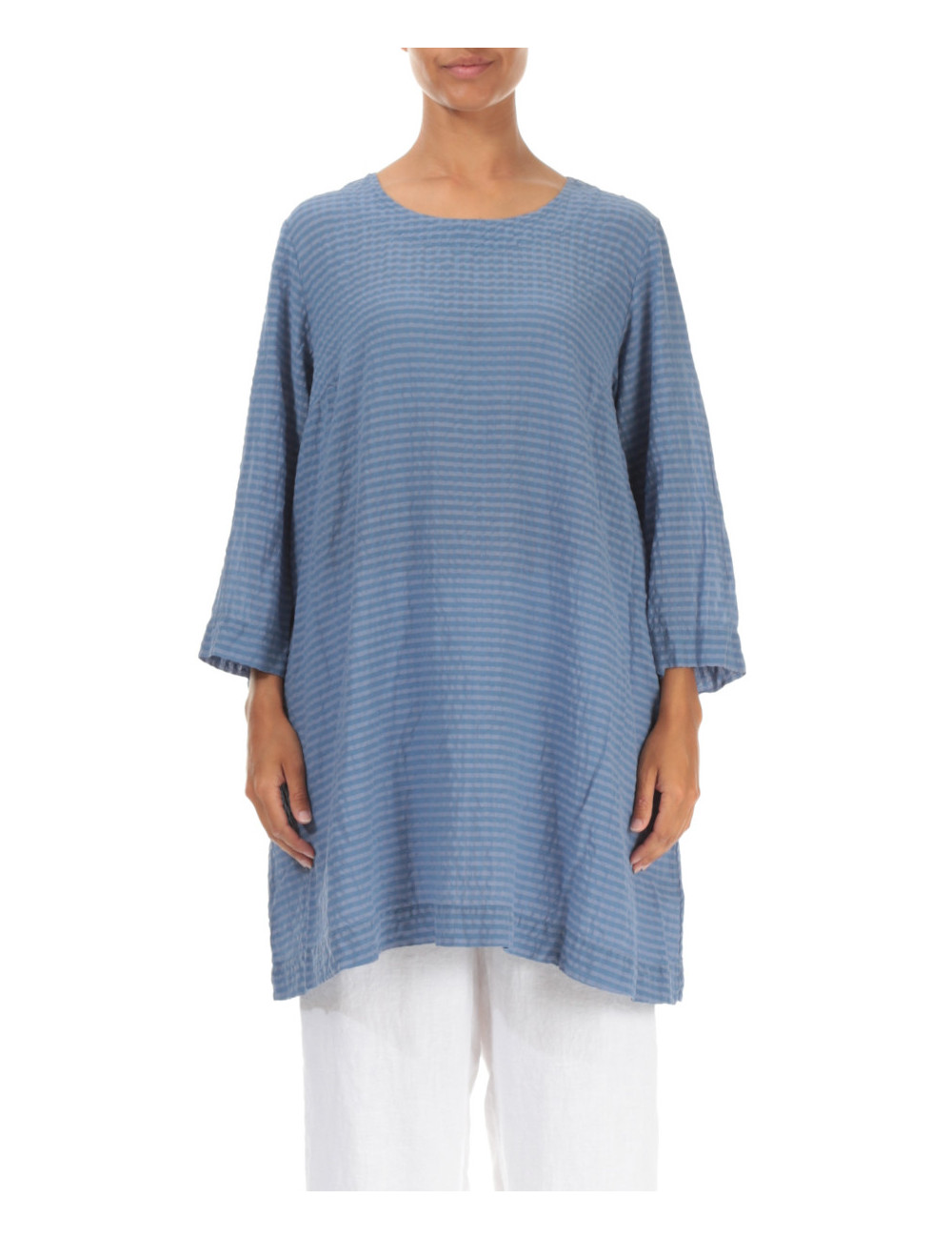 Crepet tunika i silke blanding