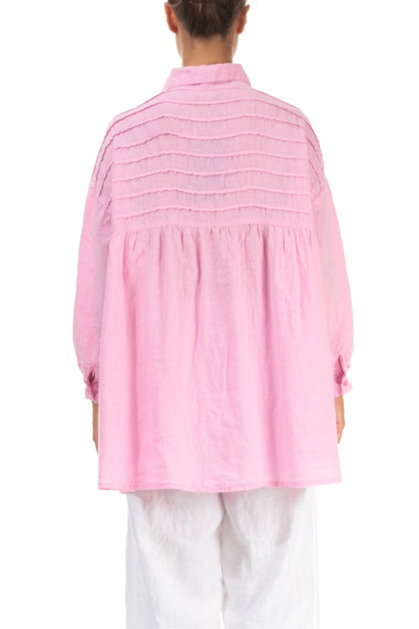 Pink skjorte bluse med bisser fra Grizas