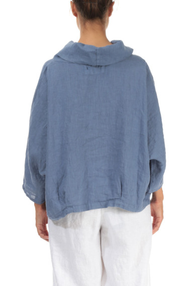 Rummelig busseronne i hør far Grizas i støvetblå