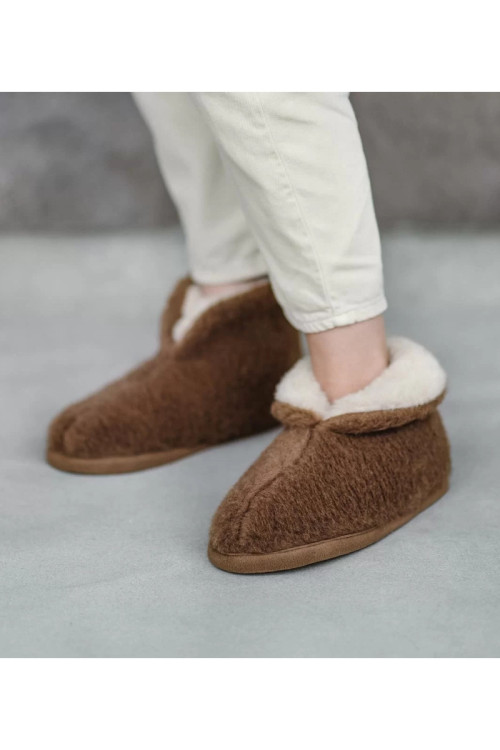 Højskaftede sutsko i kameluld