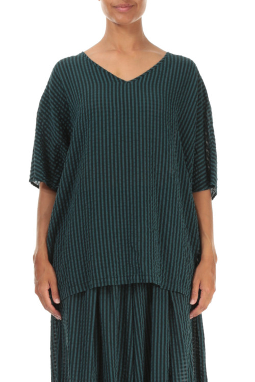 luftig bluse i silke blanding