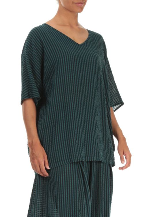 luftig bluse i silke blanding