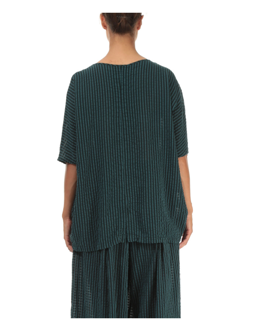 luftig bluse i silke blanding