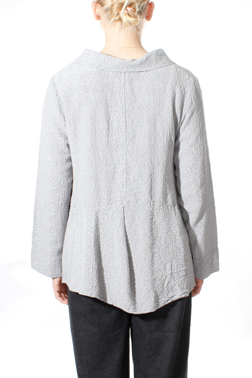 Taljeret cardigan med blazer-facon i silke blanding